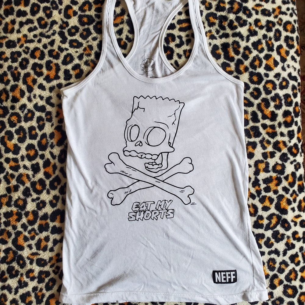 Neff White Bart Simpson Tank Top